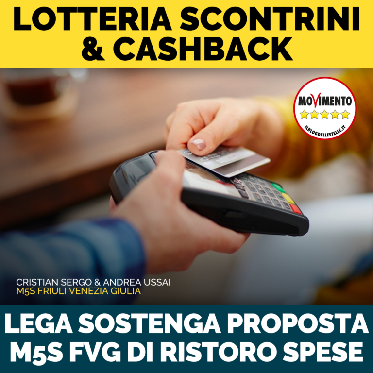 Lotteria scontrini, Bordin sostenga nostro emendamento ristoro spese