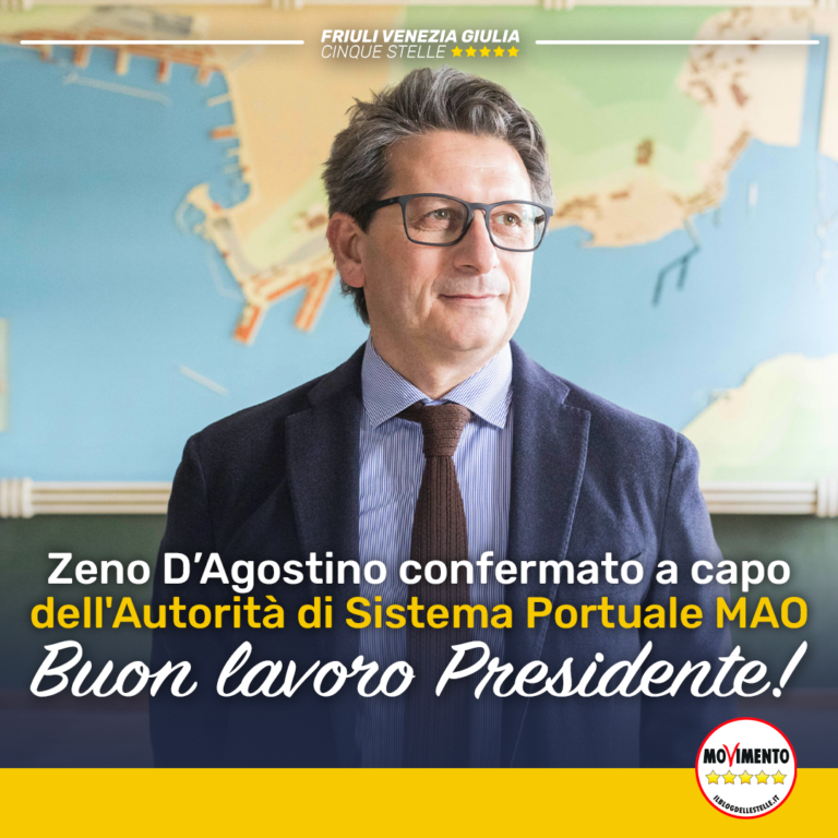 Soddisfazione per conferma Zeno D’Agostino