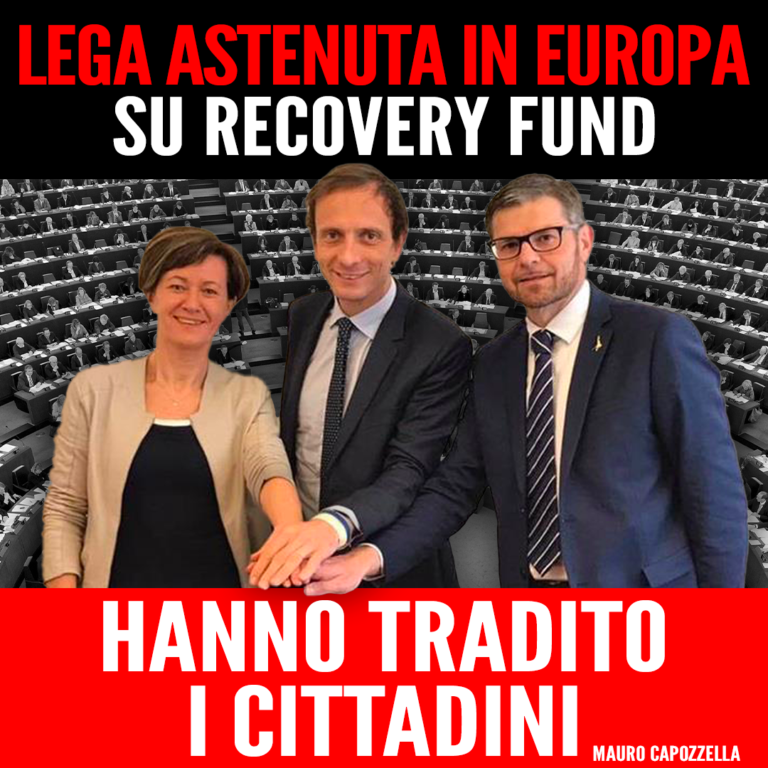 Lega astenuta su Recovery Fund, come si comporterà in regione?