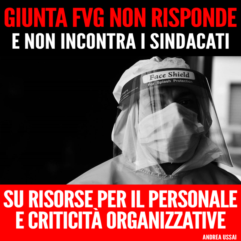 Inaccettabile silenzio Giunta su richieste sindacati per personale sanità