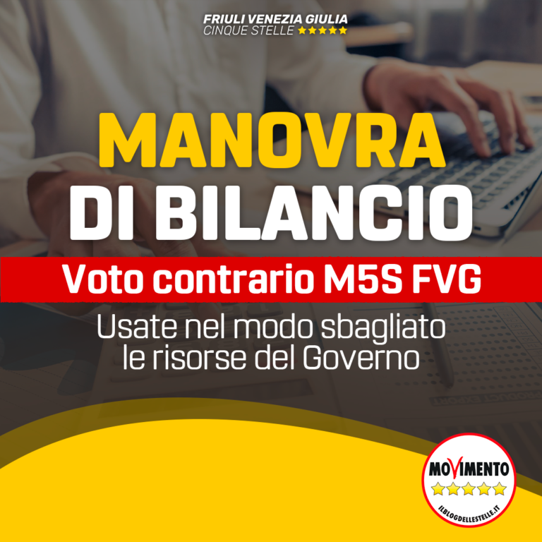 Voto contrario del M5S alla manovra di bilancio