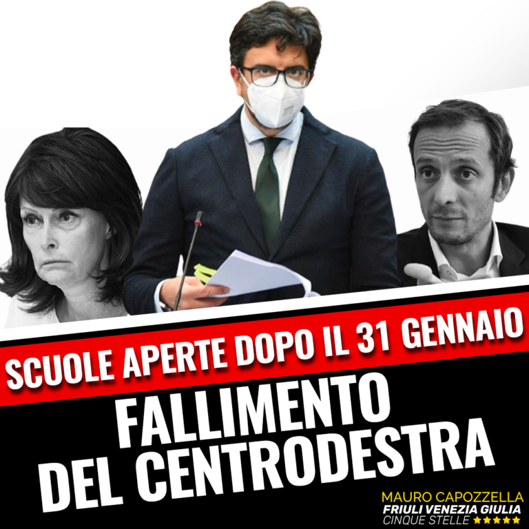 Scuole superiori aperte dopo il 31 gennaio, fallimento del centrodestra