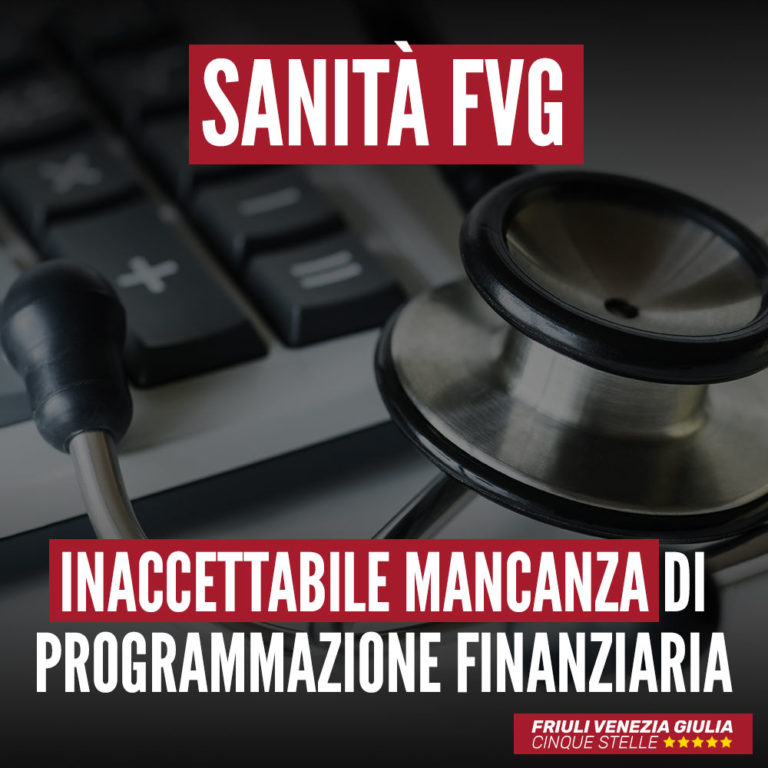 Sanità, inaccettabile mancanza di programmazione finanziaria