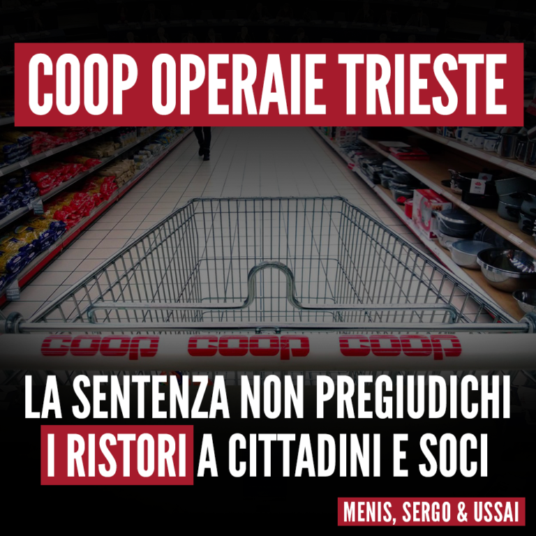 Sentenza Coop Operaie non pregiudichi risarcimenti