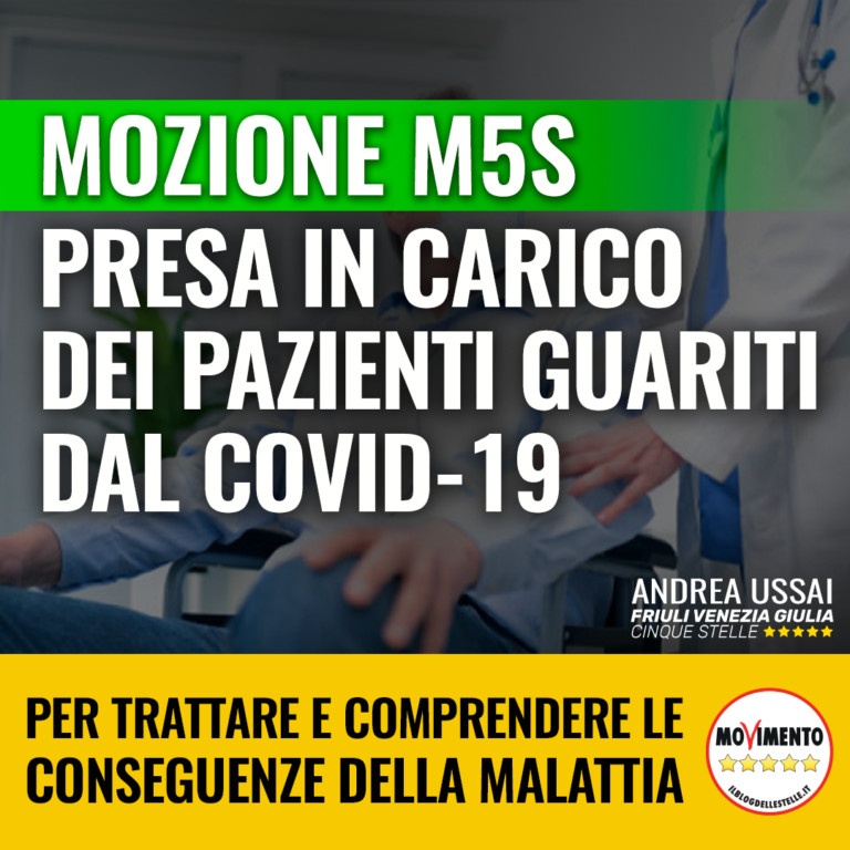 Mozione M5S per presa in carico pazienti guariti dal Covid-19