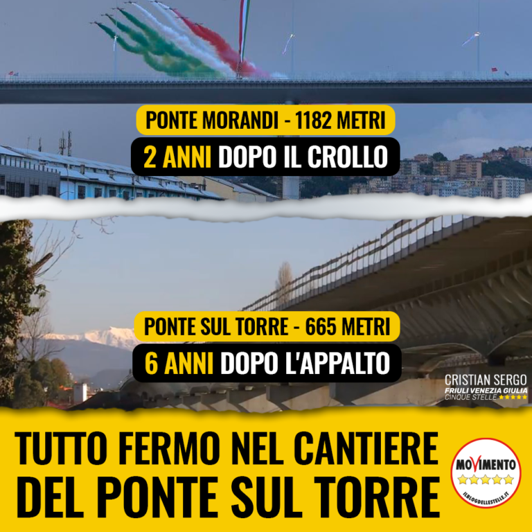 Ponte sul Torre, tutto fermo nel cantiere