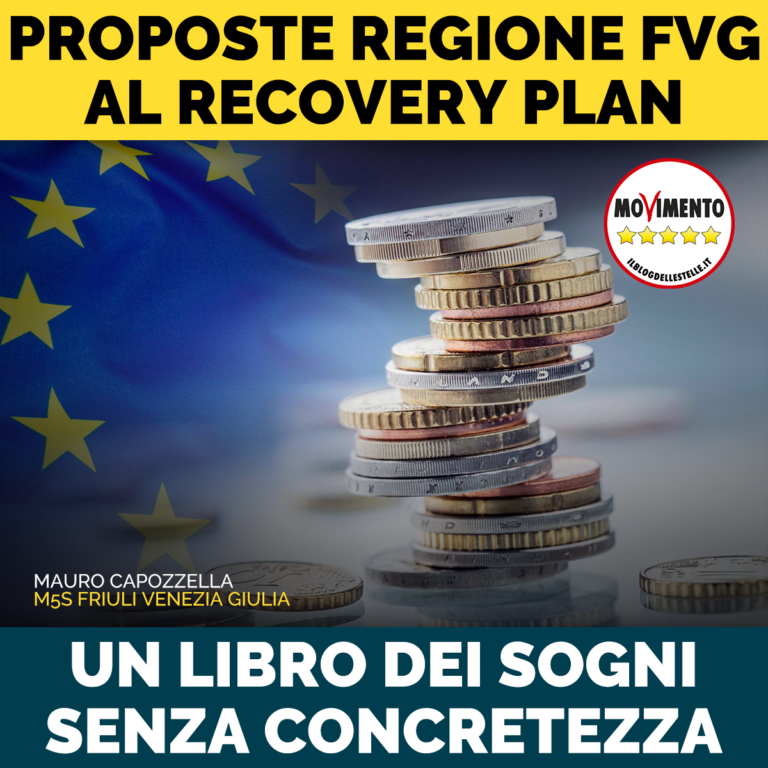 Recovery Plan regionale libro dei sogni senza concretezza