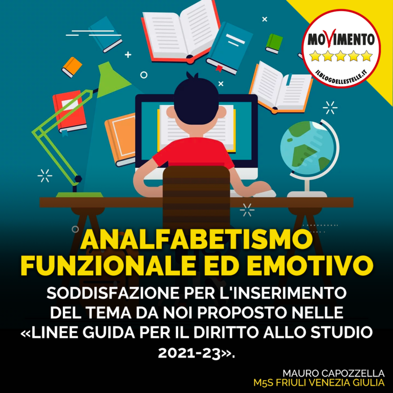 Bene inserimento analfabetismo funzionale ed emotivo in Linee guida diritto allo studio