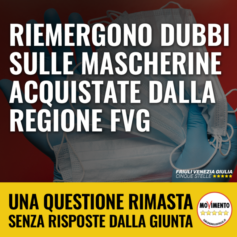 Riemergono gli interrogativi sulle mascherine acquistate dalla Regione