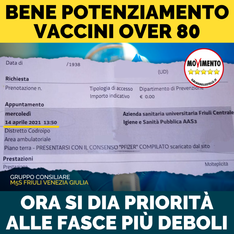 Bene potenziamento vaccini, ora priorità a fasce deboli