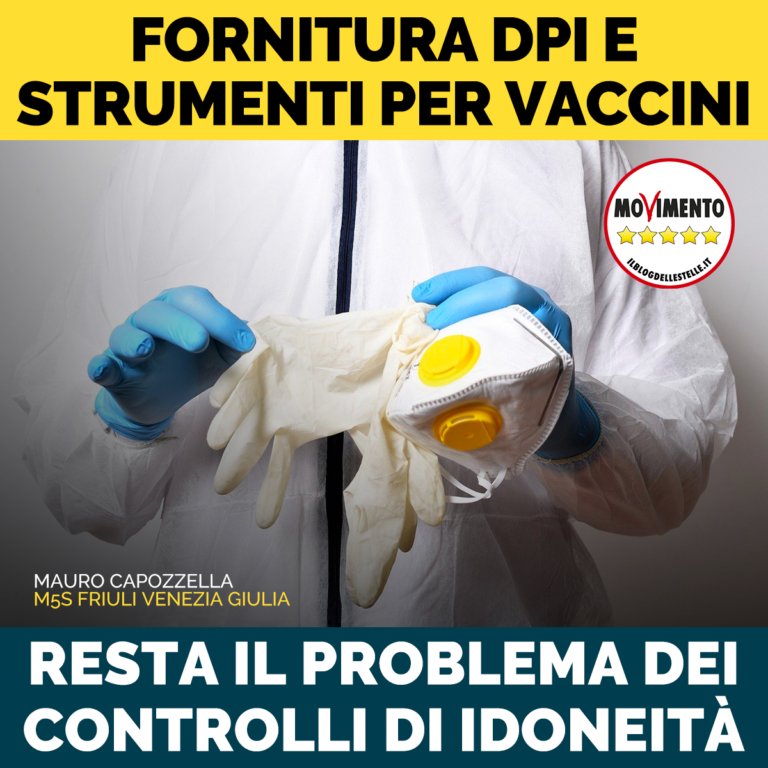 Fornitura Dpi e strumenti per i vaccini, resta il problema dei controlli