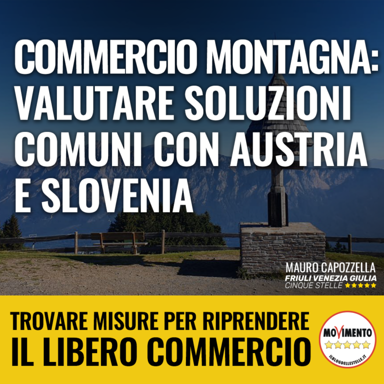 Commercio in montagna, valutare soluzioni comuni con Austria e Slovenia