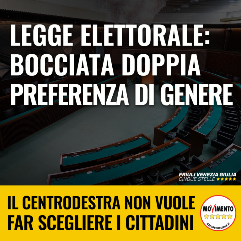 Bocciatura doppia preferenza di genere, ennesima occasione persa