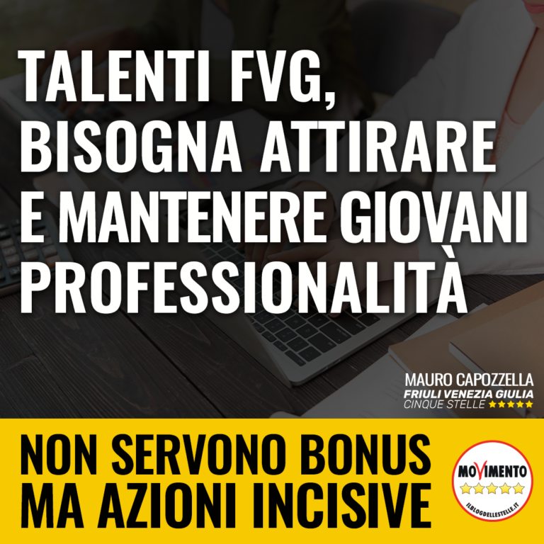 Talenti FVG, non servono bonus ma azioni incisive