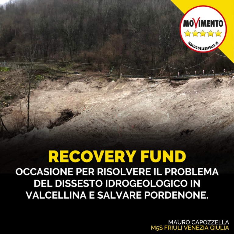 Recovery Fund occasione per risolvere dissesto idrogeologico Valcellina