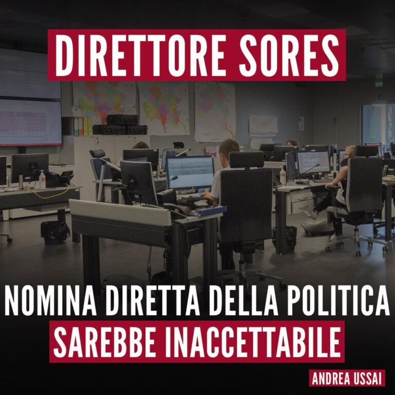 Sores, nomina politica sarebbe inaccettabile