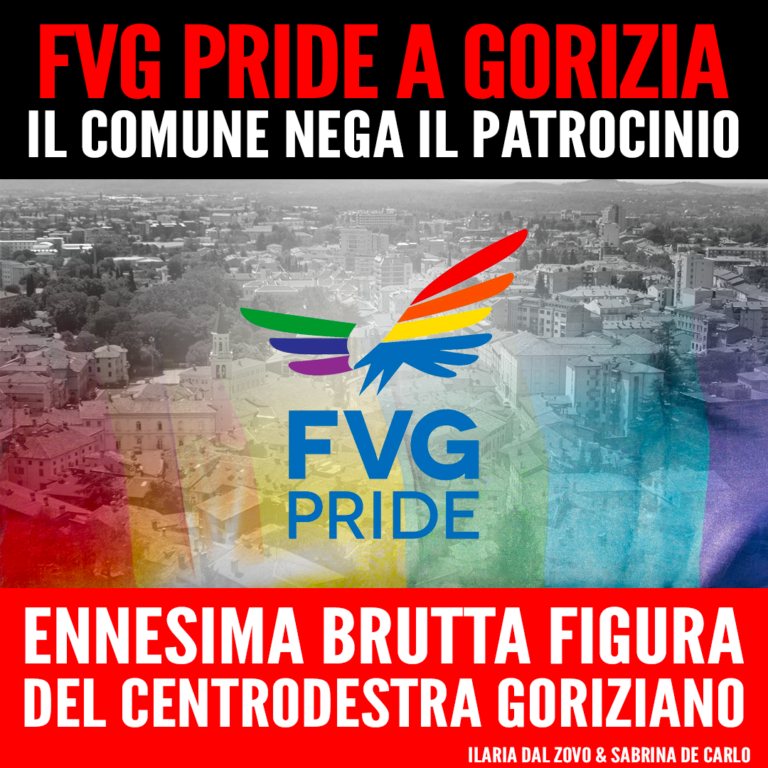 FVG Pride, mancato patrocinio Comune brutta figura per Gorizia