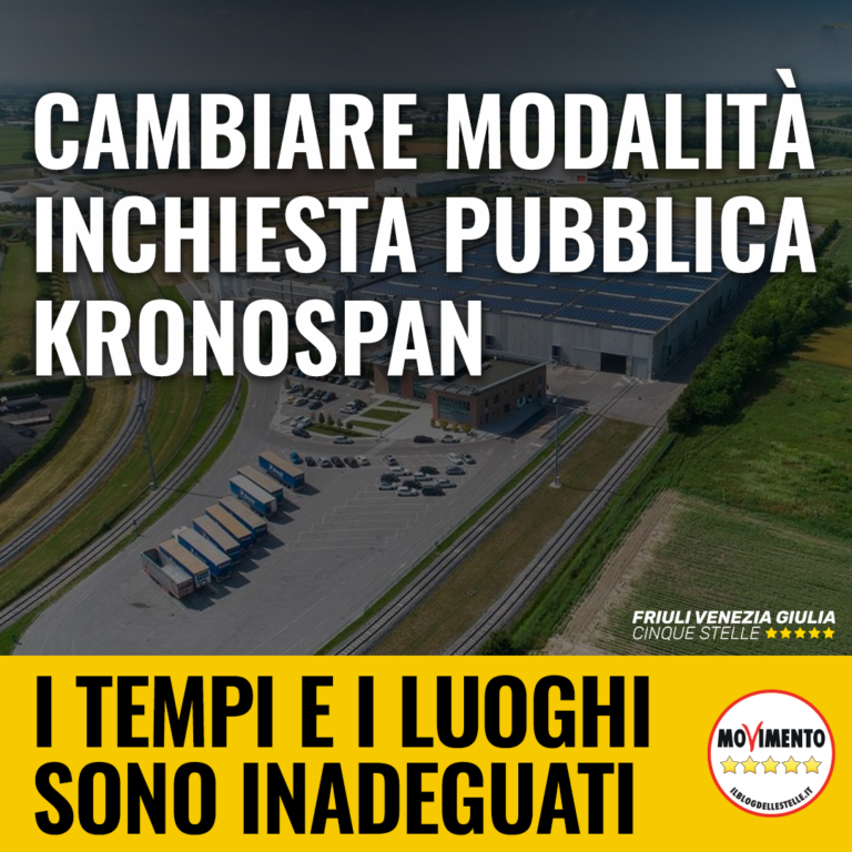 Cambiare modalità inchiesta pubblica Kronospan