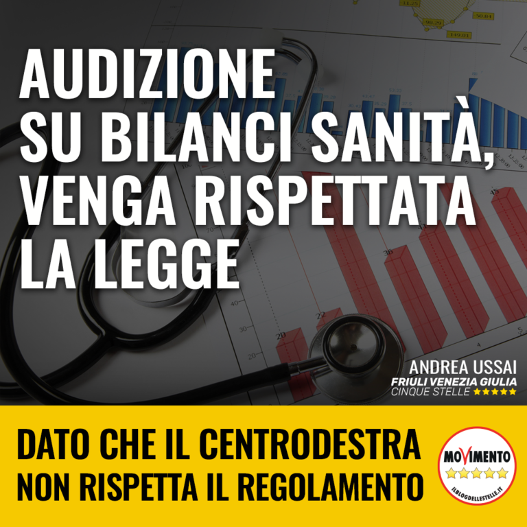 Audizione su bilanci Aziende sanitarie, venga rispettata la legge