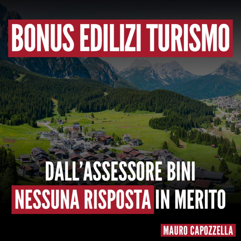 Da Bini nessuna risposta su bonus edilizi per il turismo