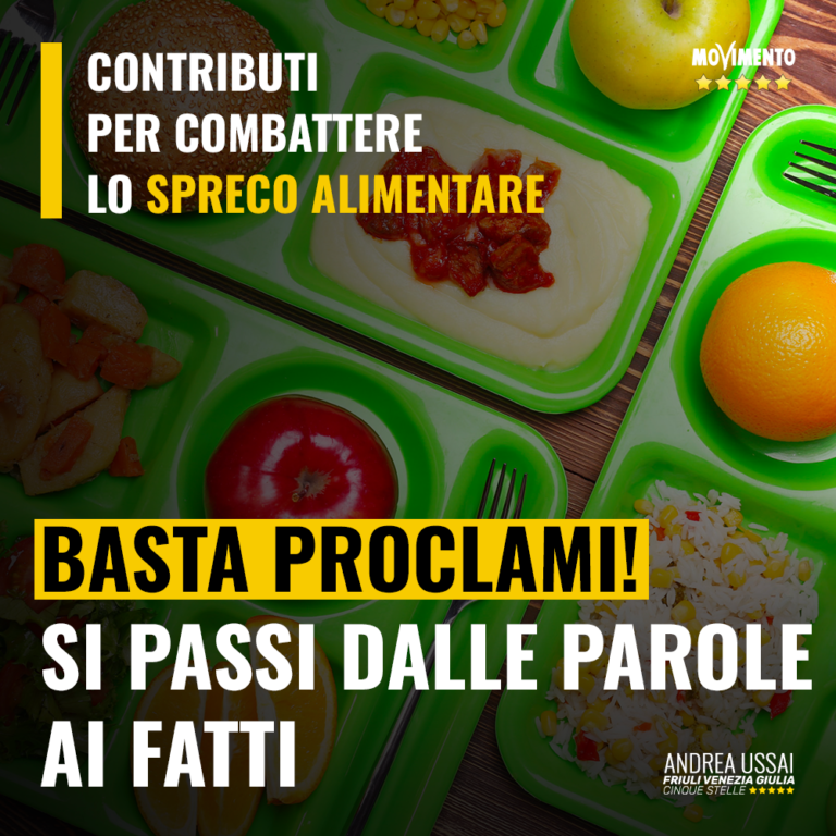 Spreco alimentare, dalle parole si passi ai fatti