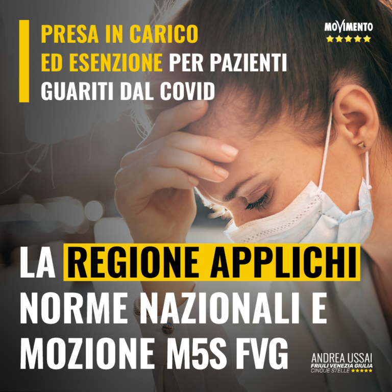 Regione applichi disposizioni nazionali e mozione su post Covid