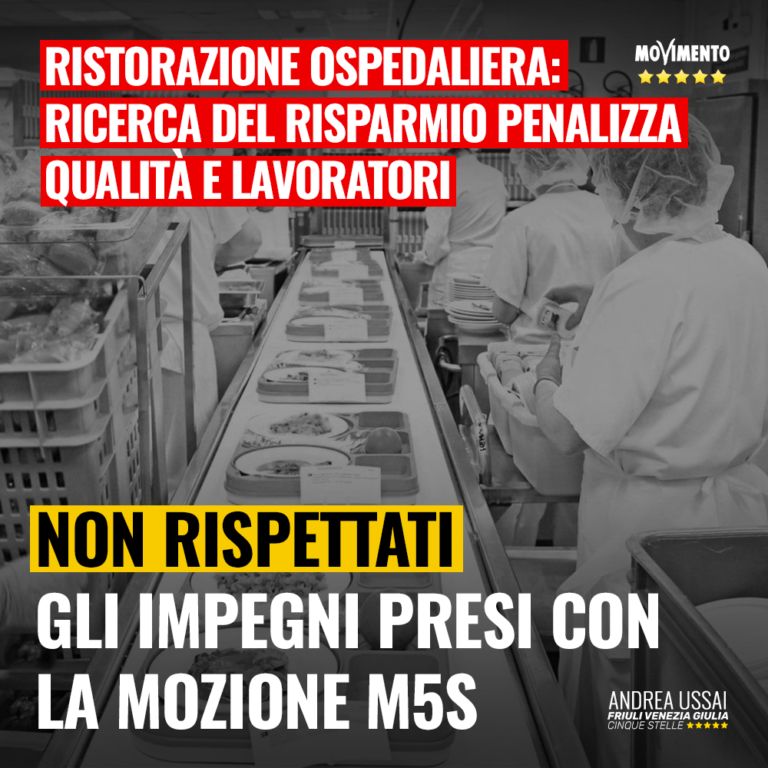 Ristorazione ospedaliera, ricerca risparmio penalizzerà qualità e lavoratori