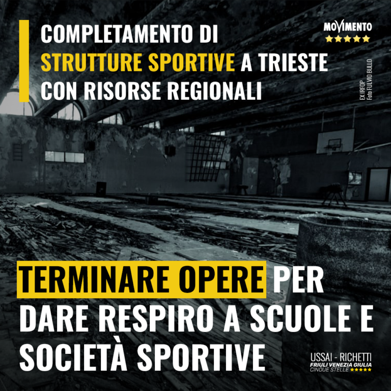 Trovare risorse per completare strutture sportive a Trieste