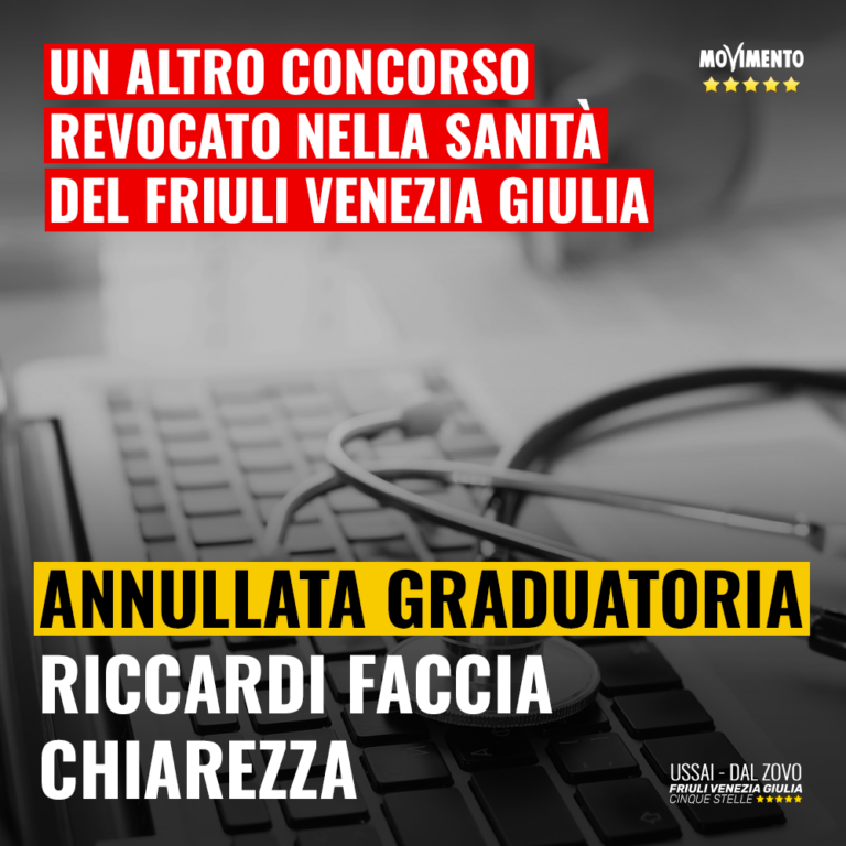 Altro concorso revocato in sanità