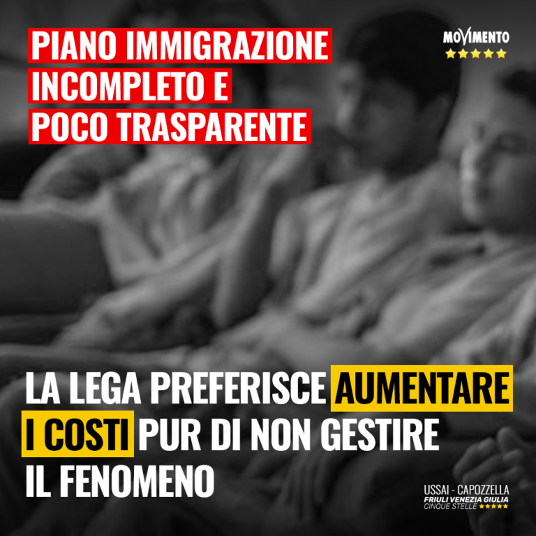 Piano immigrazione incompleto e poco trasparente