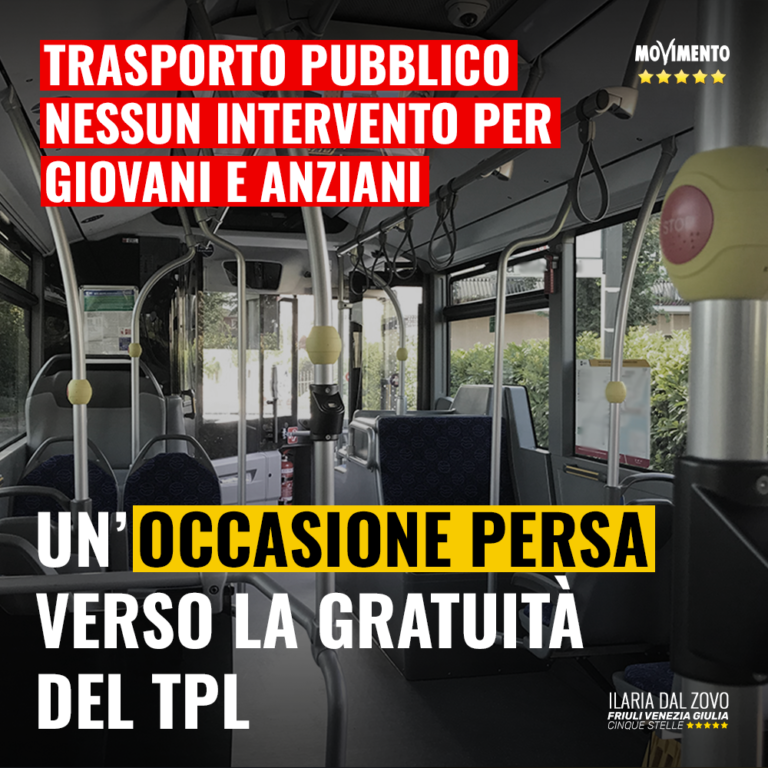 Trasporto pubblico, nessun intervento per giovani e anziani