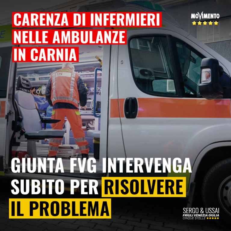 Carenza di infermieri nelle ambulanze in Carnia sarebbe l’ultima goccia