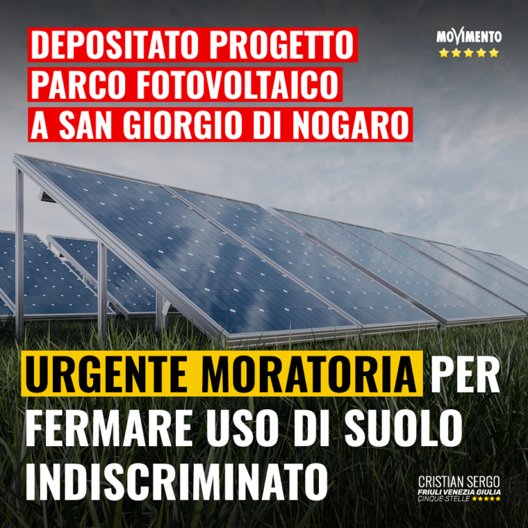 Depositato progetto parco fotovoltaico a San Giorgio, urgente moratoria