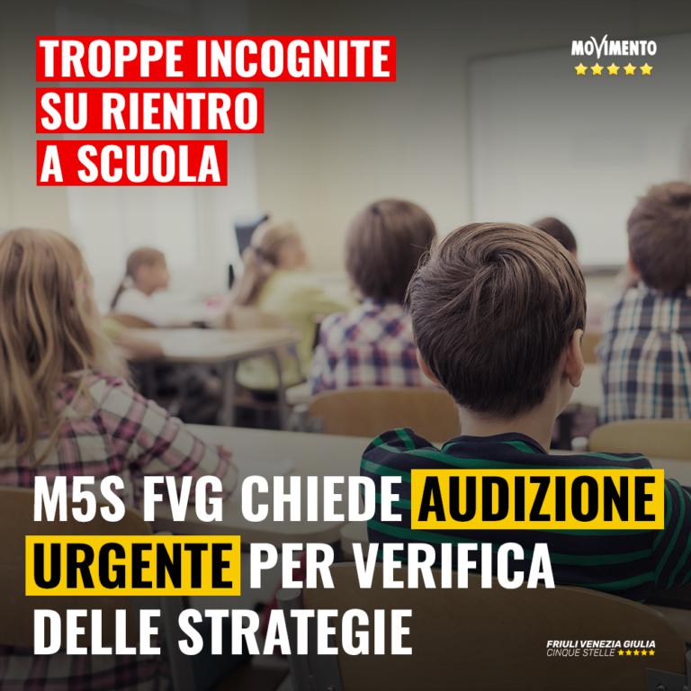 M5S chiede un’audizione urgente su partenza anno scolastico