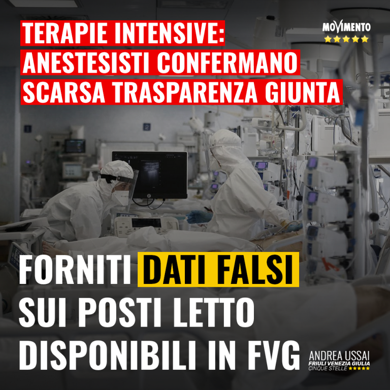 Terapie intensive, anestesisti confermano scarsa trasparenza Giunta