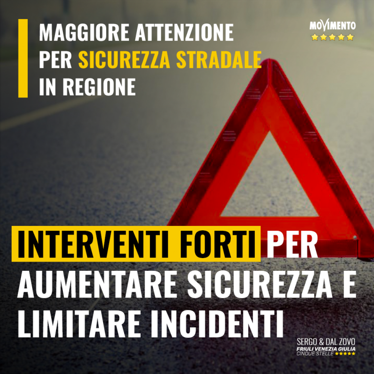 Maggiore attenzione per sicurezza stradale in regione