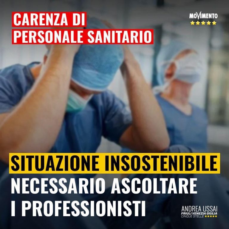 Necessaria audizione su situazione personale della sanità