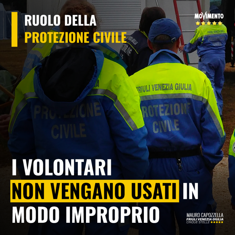 Non si sostituiscano gli organi di sicurezza e ordine pubblico con i volontari della Protezione Civile