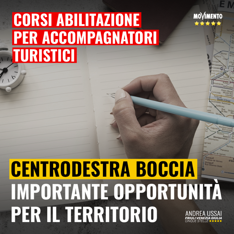 Centrodestra contro organizzazione corsi per accompagnatore turistico in FVG