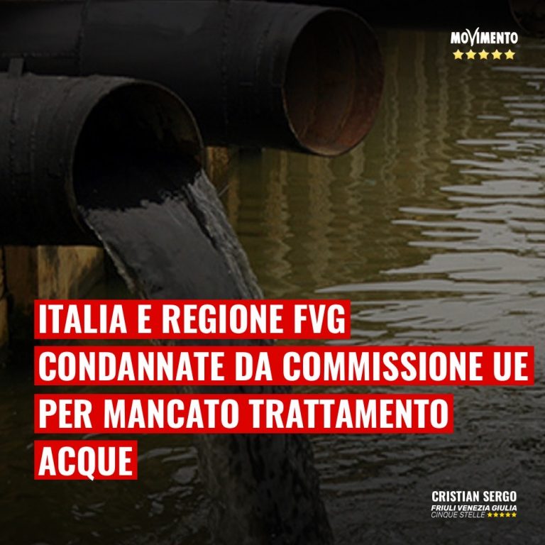 Italia condannata dalla Commissione UE per mancato trattamento delle acque