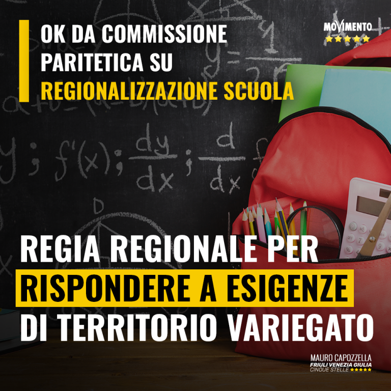 Bene parere Paritetica su regionalizzazione scuola