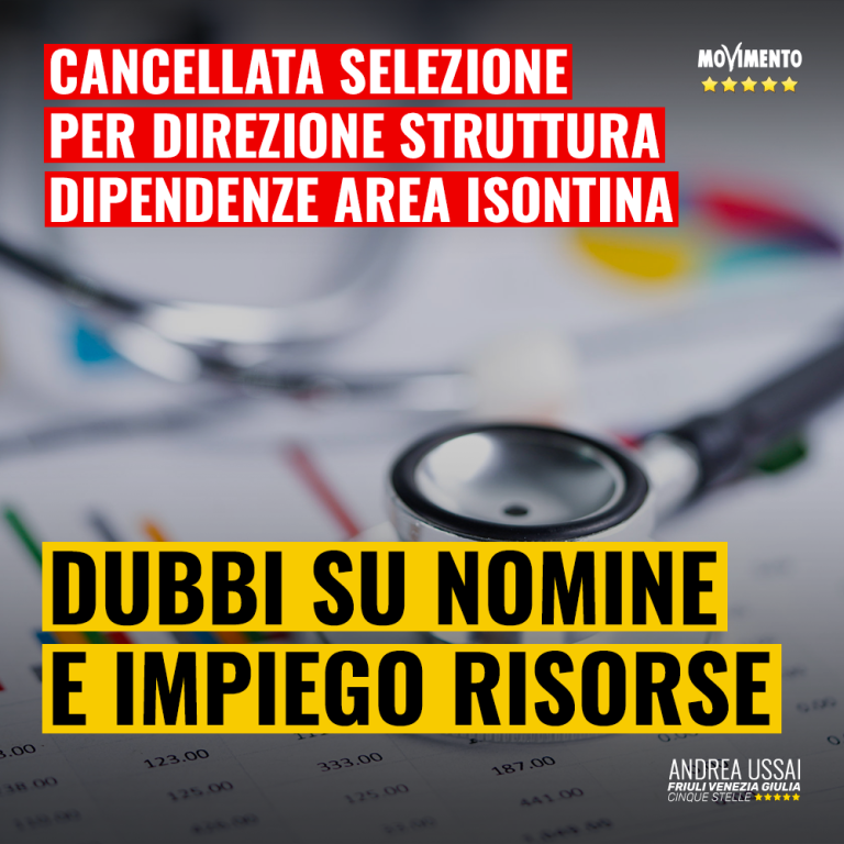 Struttura dipendenze nell’Isontino, dubbi su modalità nomine e impiego risorse