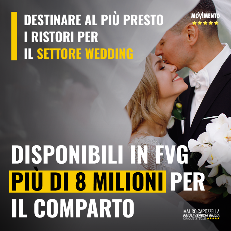 Destinare al più presto i ristori al settore del wedding