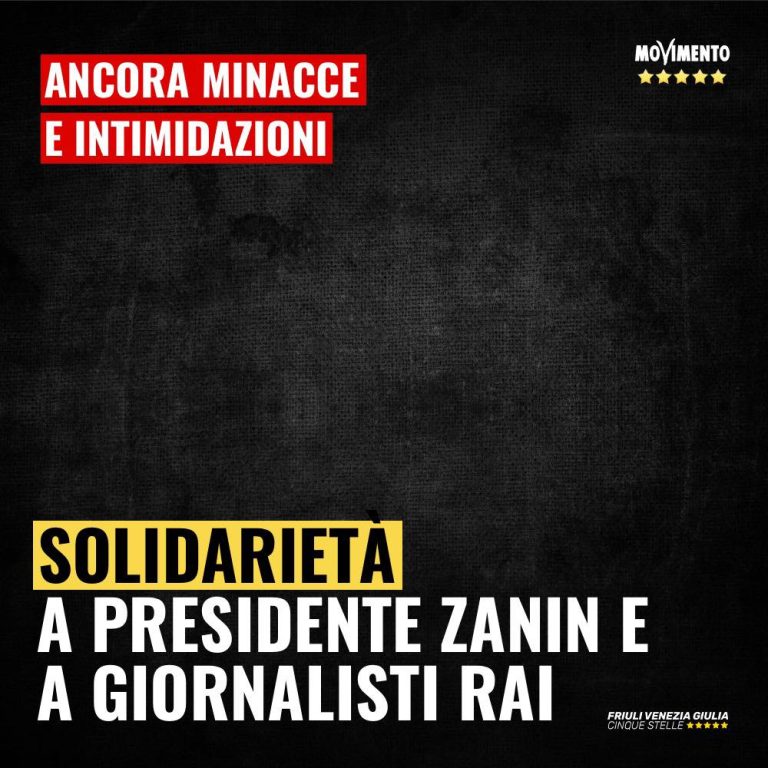 Solidarietà a presidente Zanin e a giornalisti Rai