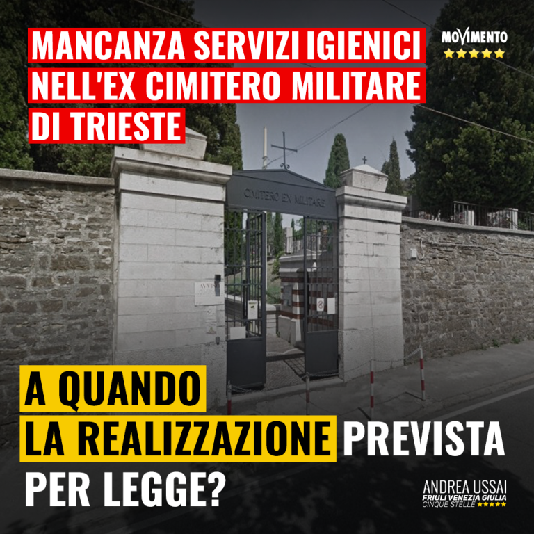 Quando i nuovi servizi igienici presso l’ex cimitero militare di Trieste?