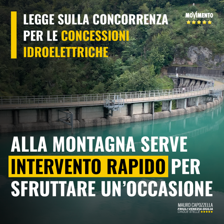 Montagna ha bisogno di un’accelerazione su concessioni idroelettriche