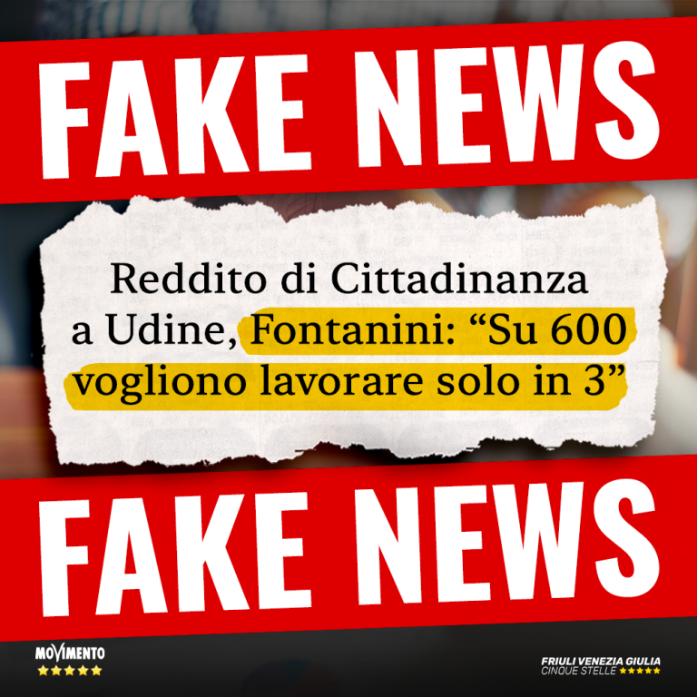 Reddito di Cittadinanza, M5S contro Fontanini