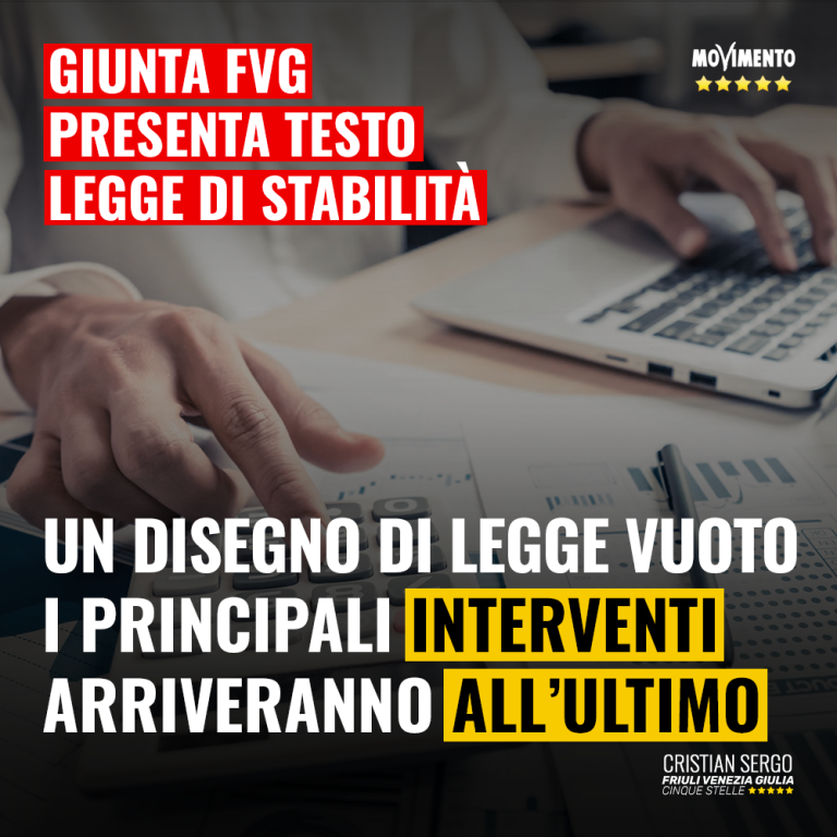 Pronti a un’altra legge di bilancio cannibalizzata dalla Giunta