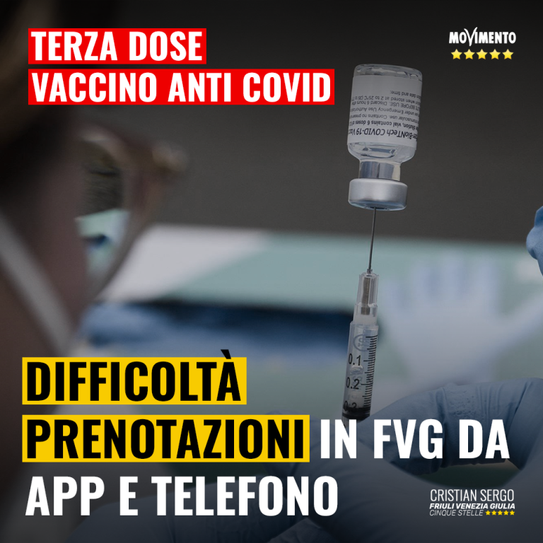 Vaccini, difficoltà per prenotare terza dose in FVG da app e telefono