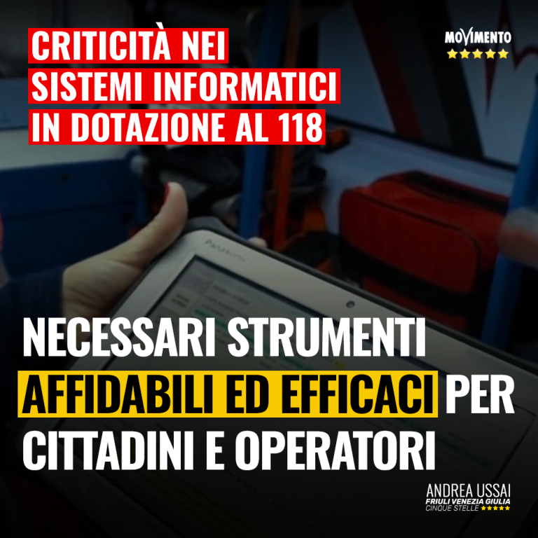 Criticità nei sistemi informatici in dotazione al 118